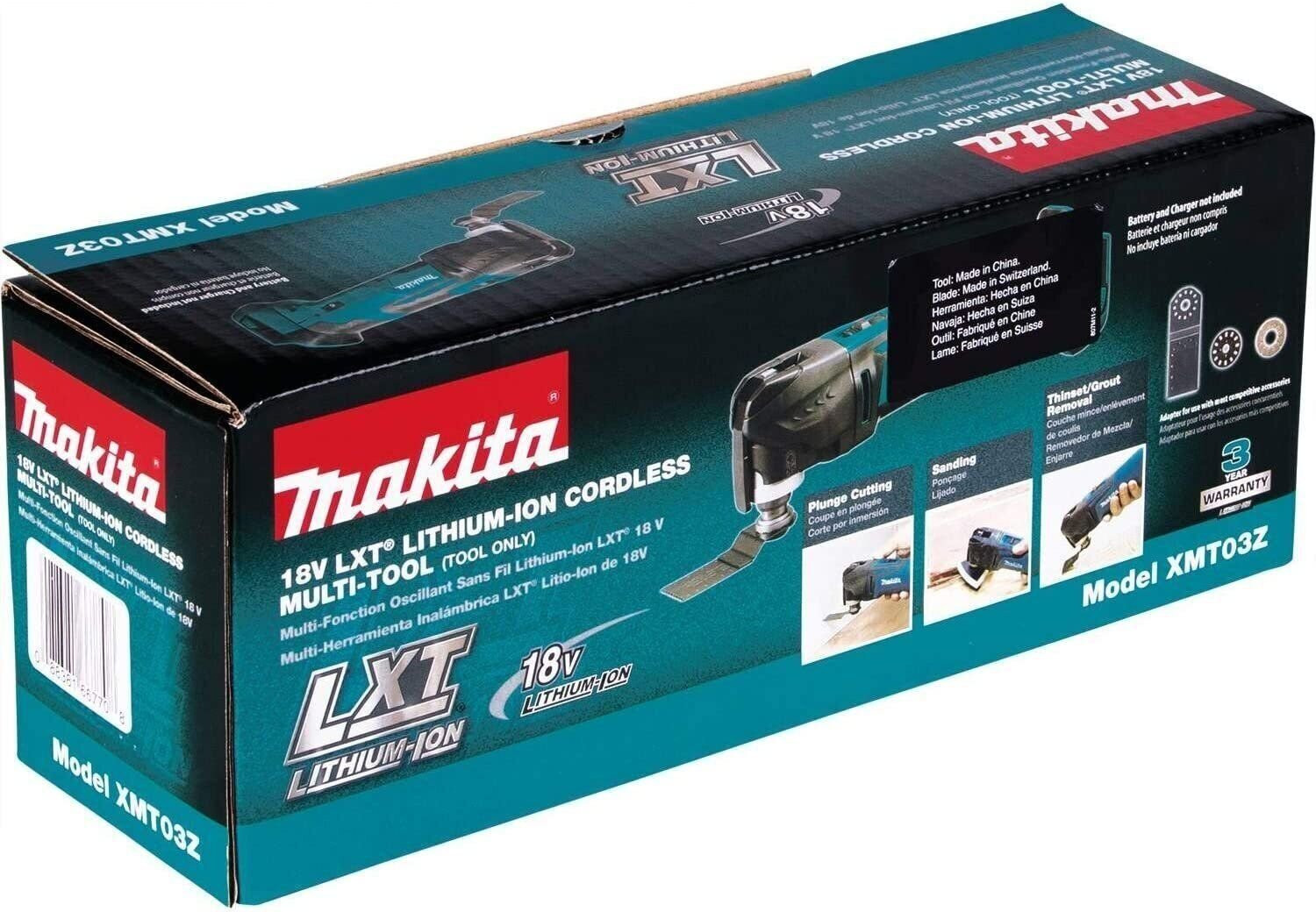 New Makita XMT03Z 18V LXT Li-Ion Variable Speed Cordless Oscillating Multi-Tool