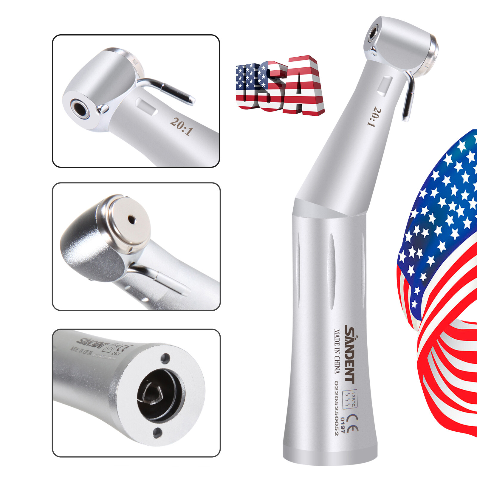 NSK Style SG20 Dental Implant 20:1 Contra Angle Push Button Surgical Handpiece S