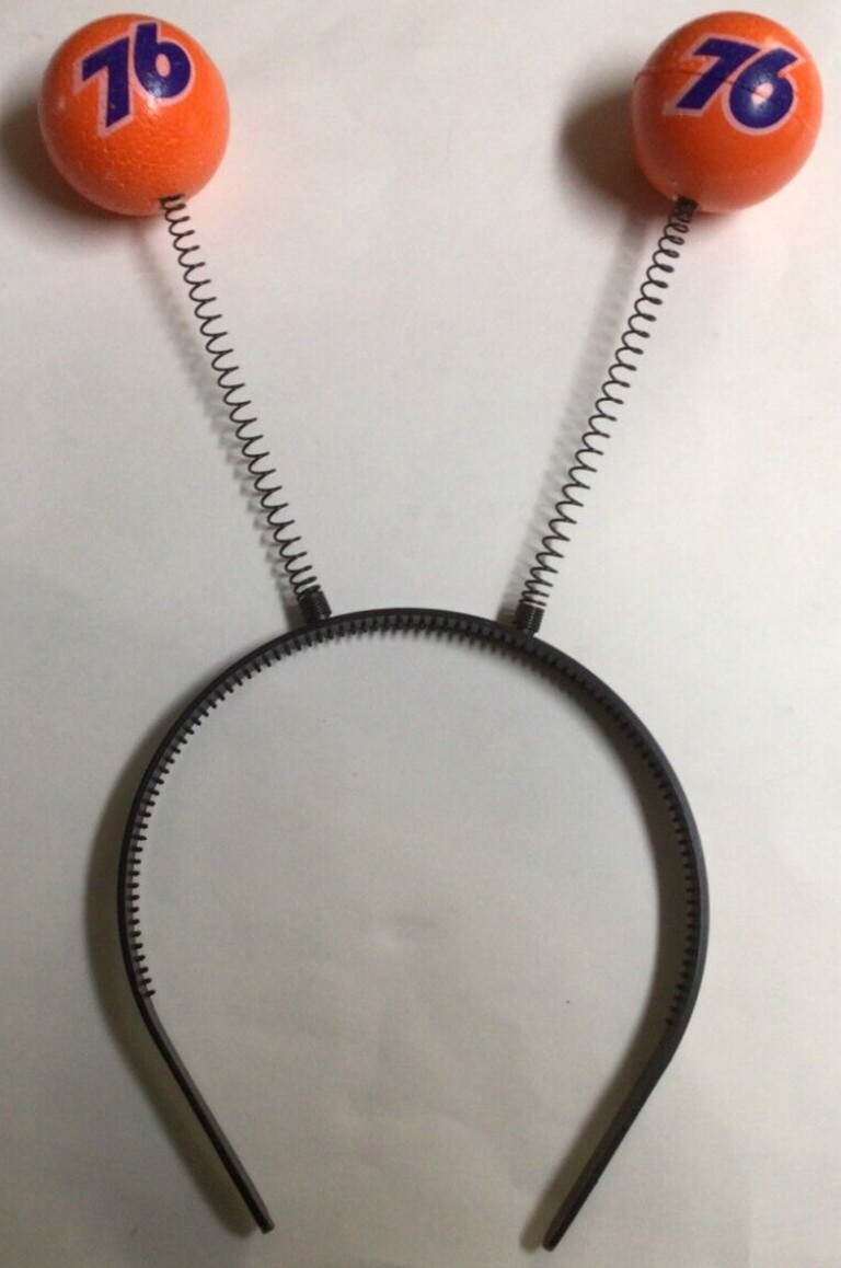 Union 76 Vtg Bouncing Antenna Ball Head Band Halloween Gas Station Promo 927A