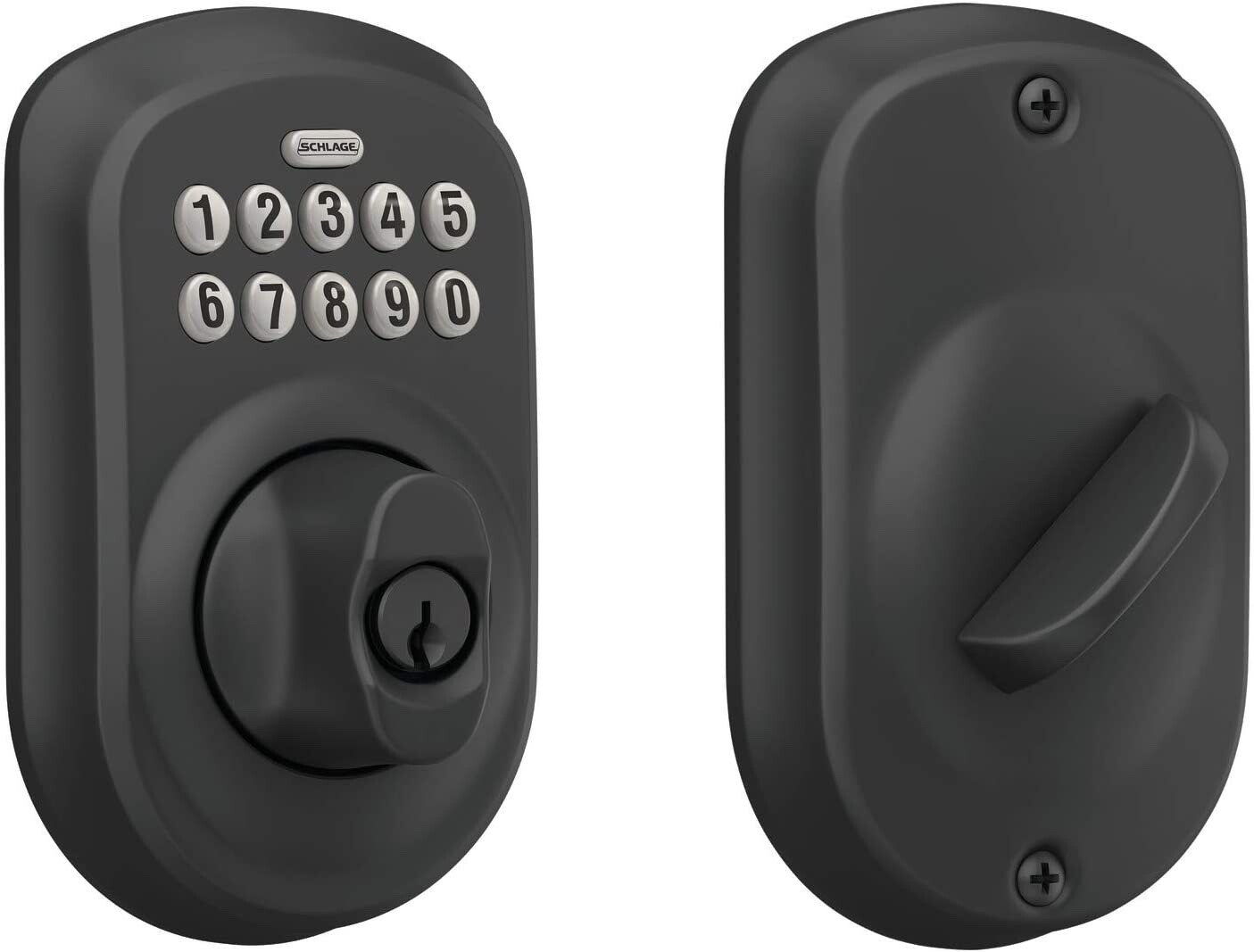 Schlage BE365 V PLY 622 Plymouth Keypad Deadbolt, Electronic Keyless Entry Lock