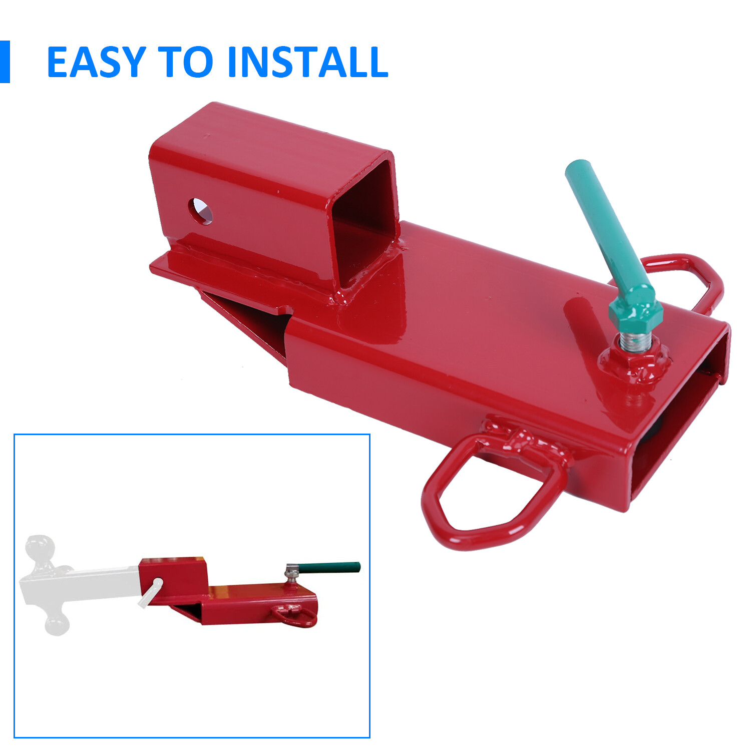 Clamp On Forklift Hitch Receiver Pallet Fork Trailer Towing Adapter 2inch Insert