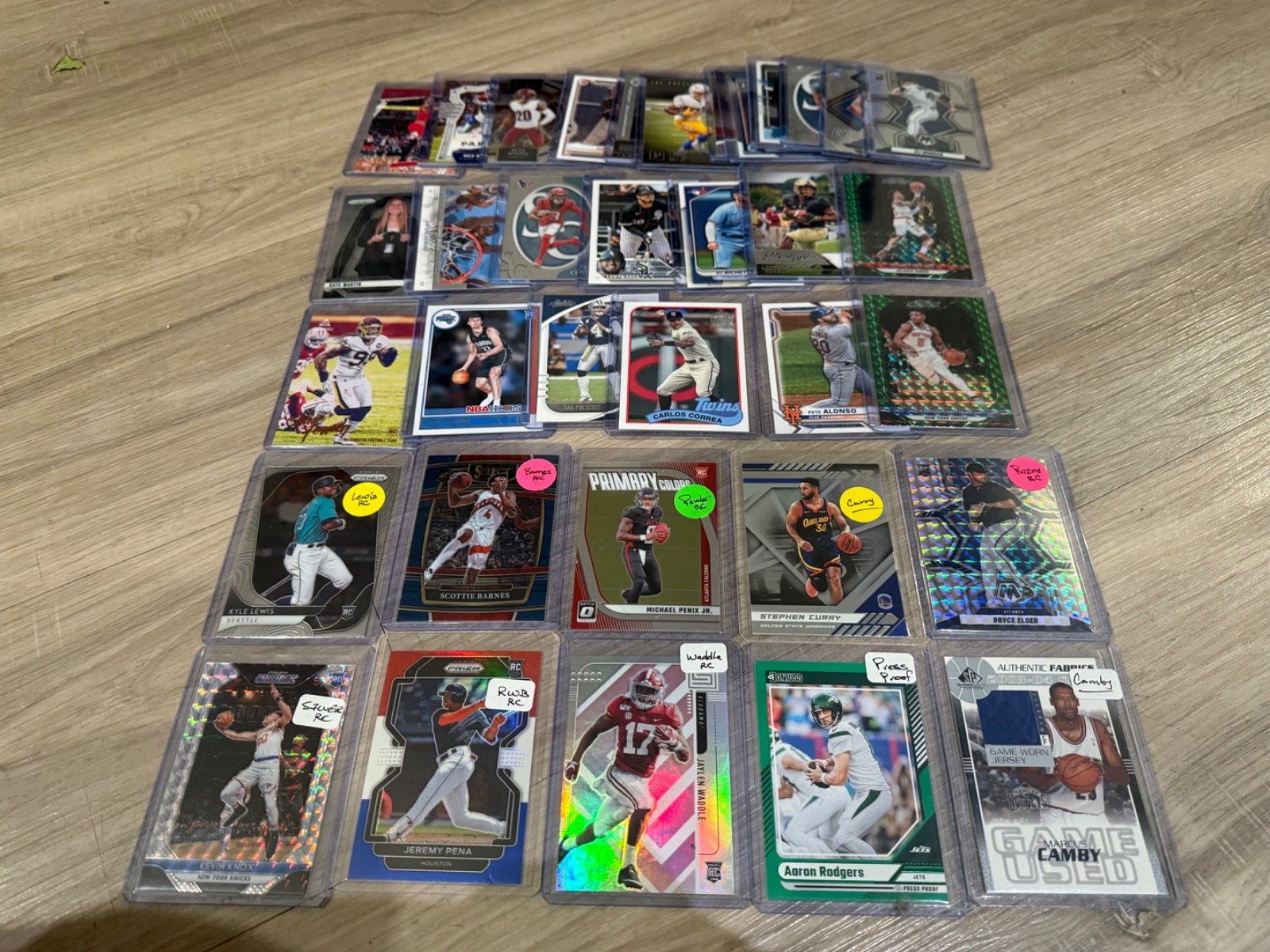 True 1/1 Huge 2 Row Sports Collection Auto HOF Prizm Patch Refractor RC LOT
