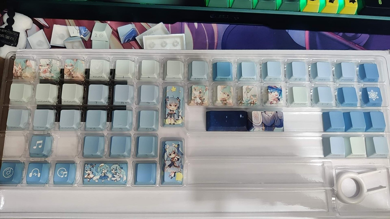 Hatsune Miku theme Anime 119pcs Keycaps Set For Mechanical Keyborad