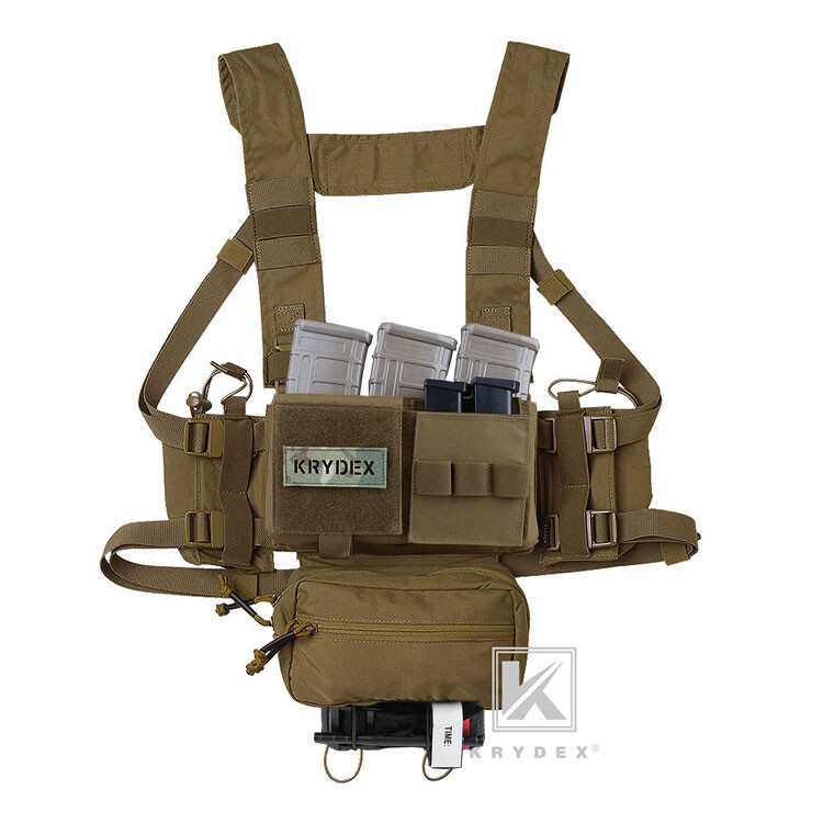 KRYDEX MK3 MK4 Micro Fight Chassis Chest Rig Modular Carrier Pouch Coyote Brown