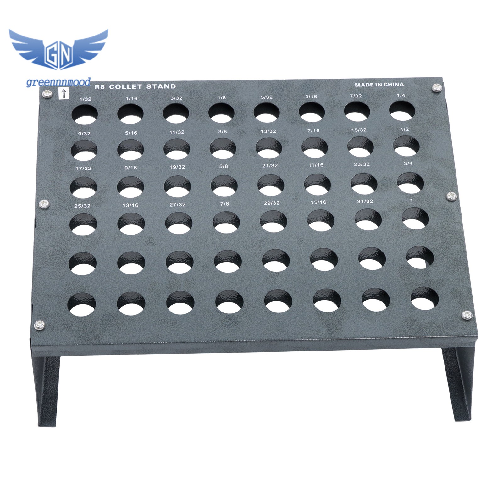 29 Pcs R8 Collet Set 1/32" - 1" for Bridgeport with R8 Collet Rack - 48 slot