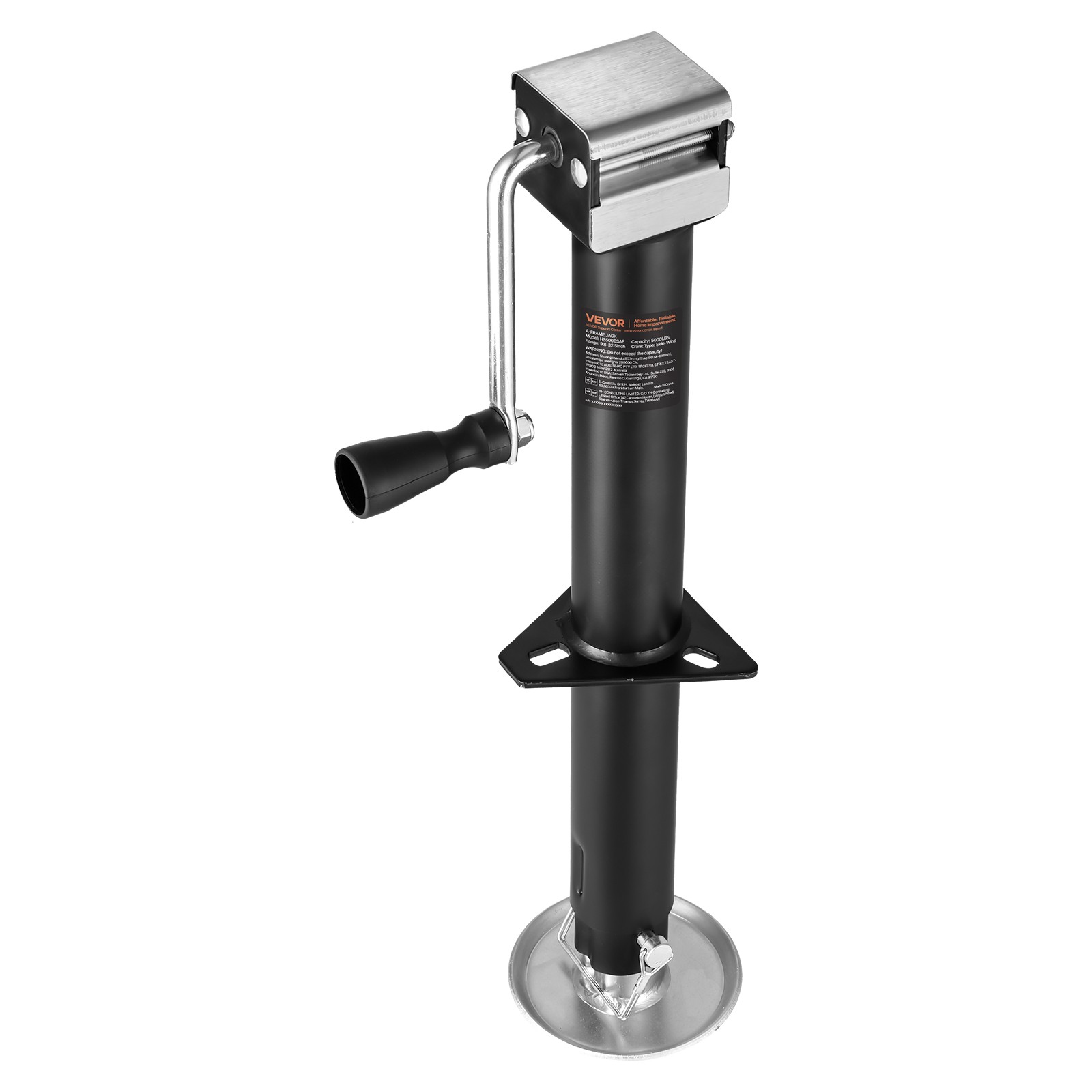 VEVOR A-Frame Trailer Jack 5000 lb Bolt-On Tongue Jack, New