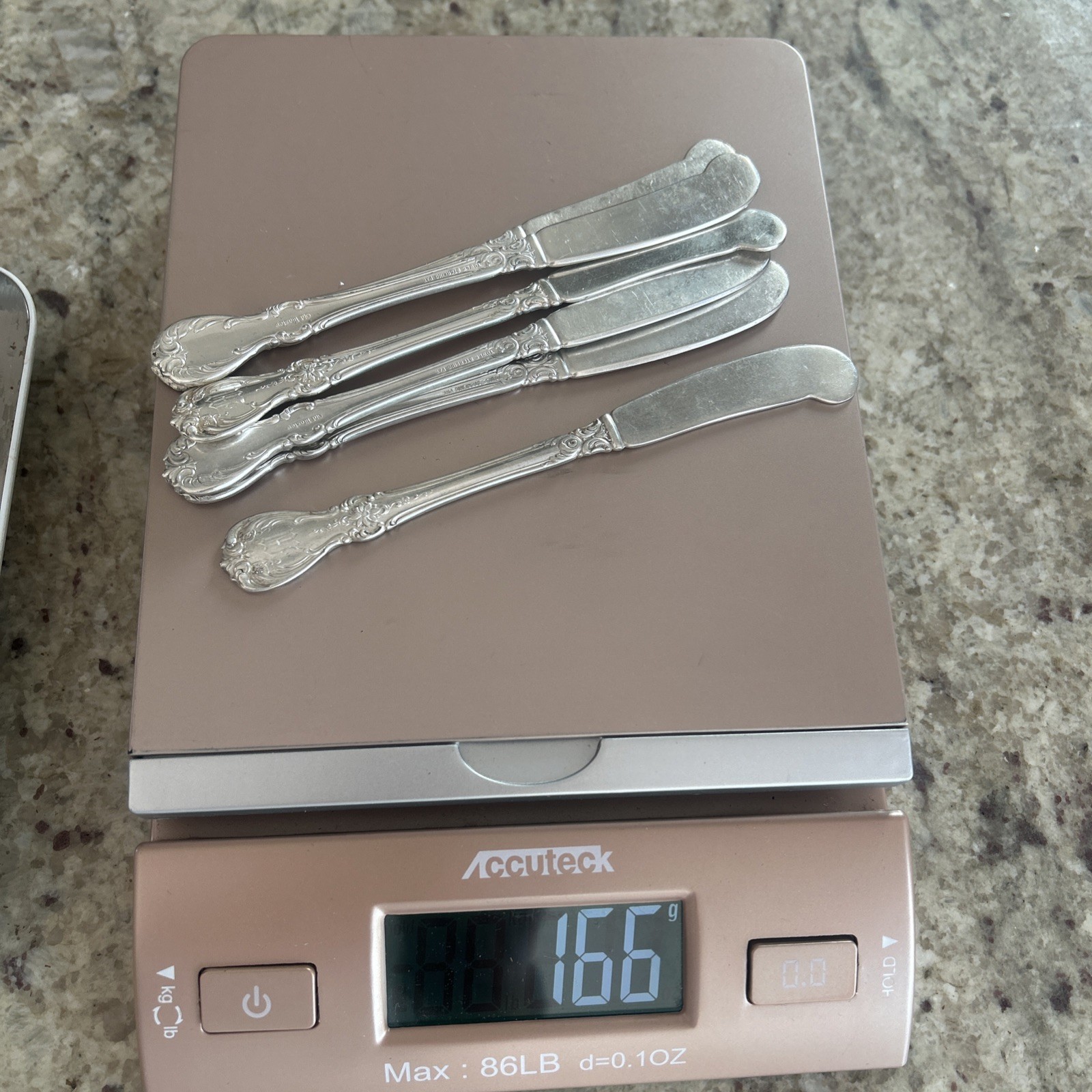 (6) Old Master by Towle Sterling Silver Flat Butter Knife Spread 5.75" abt 164g