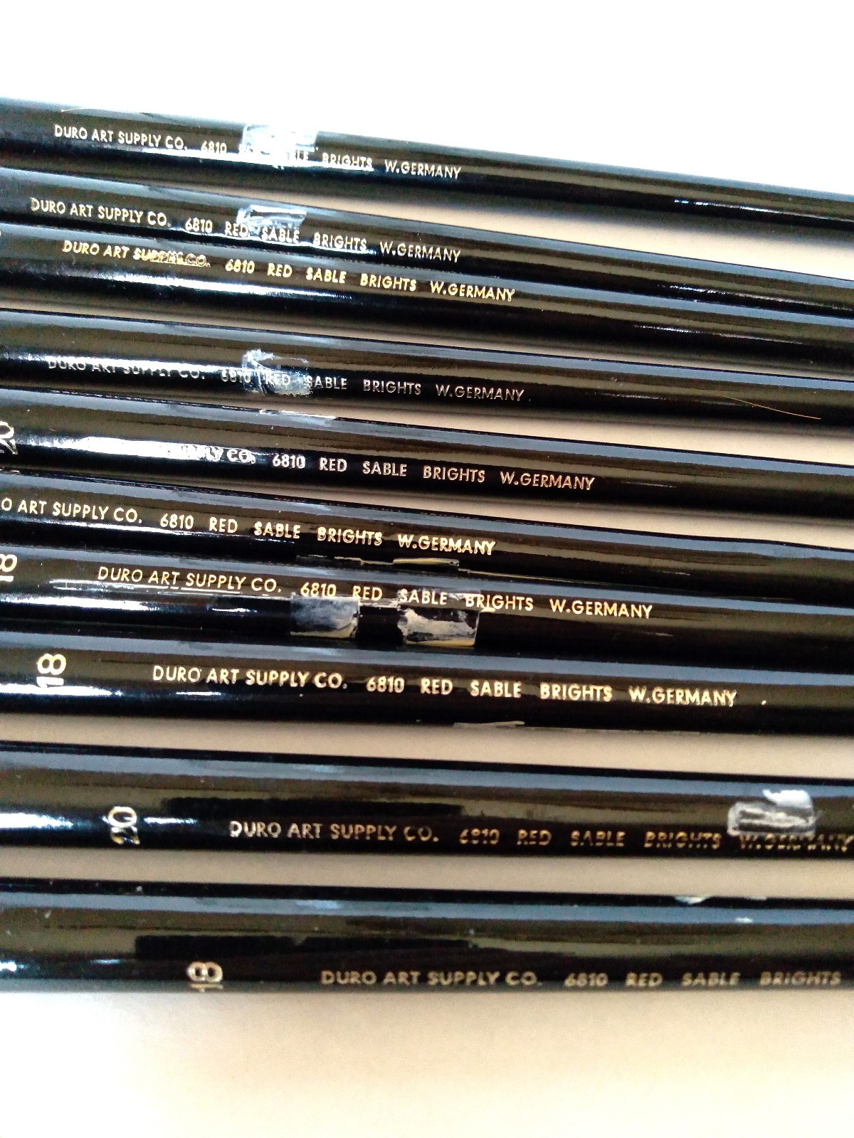 10 RED SABLE Artist Brushes |Comparable To GRUMBACHER 626-B