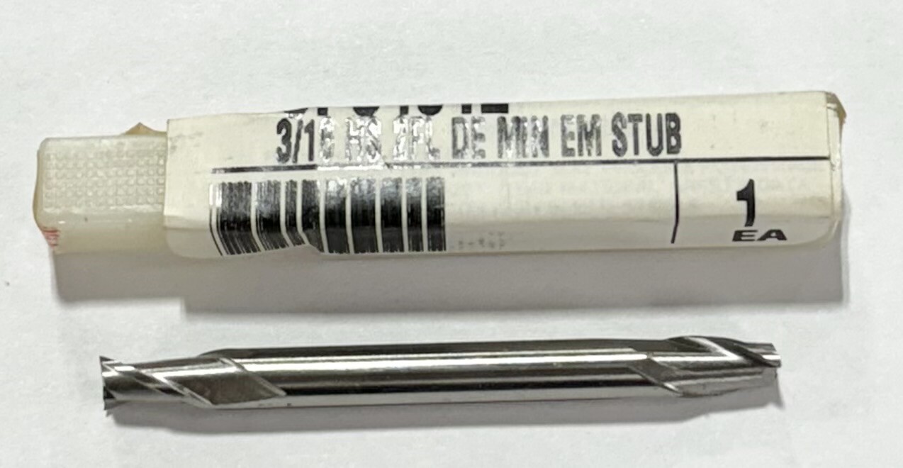 ProCut 3/16" HSS Double End Mill Stub Length 2 Flute