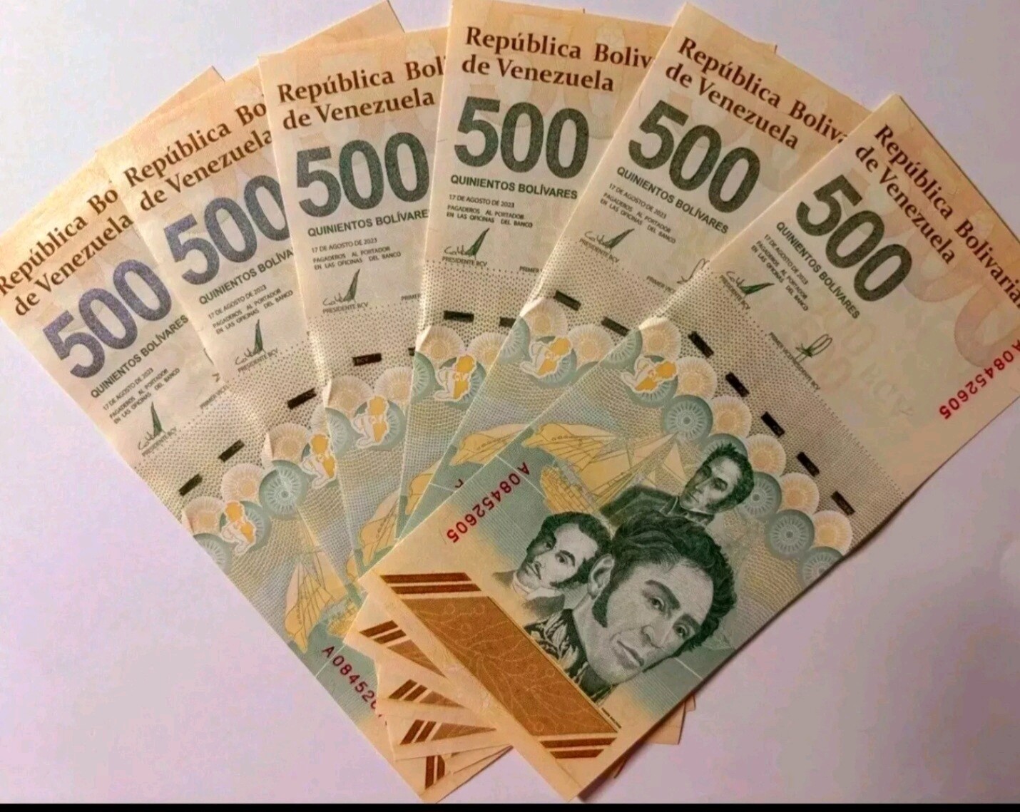 10 x   VENEZUELA 500 DIGITALES New 2023 New Notes 500 Million Bolívares W/COA.