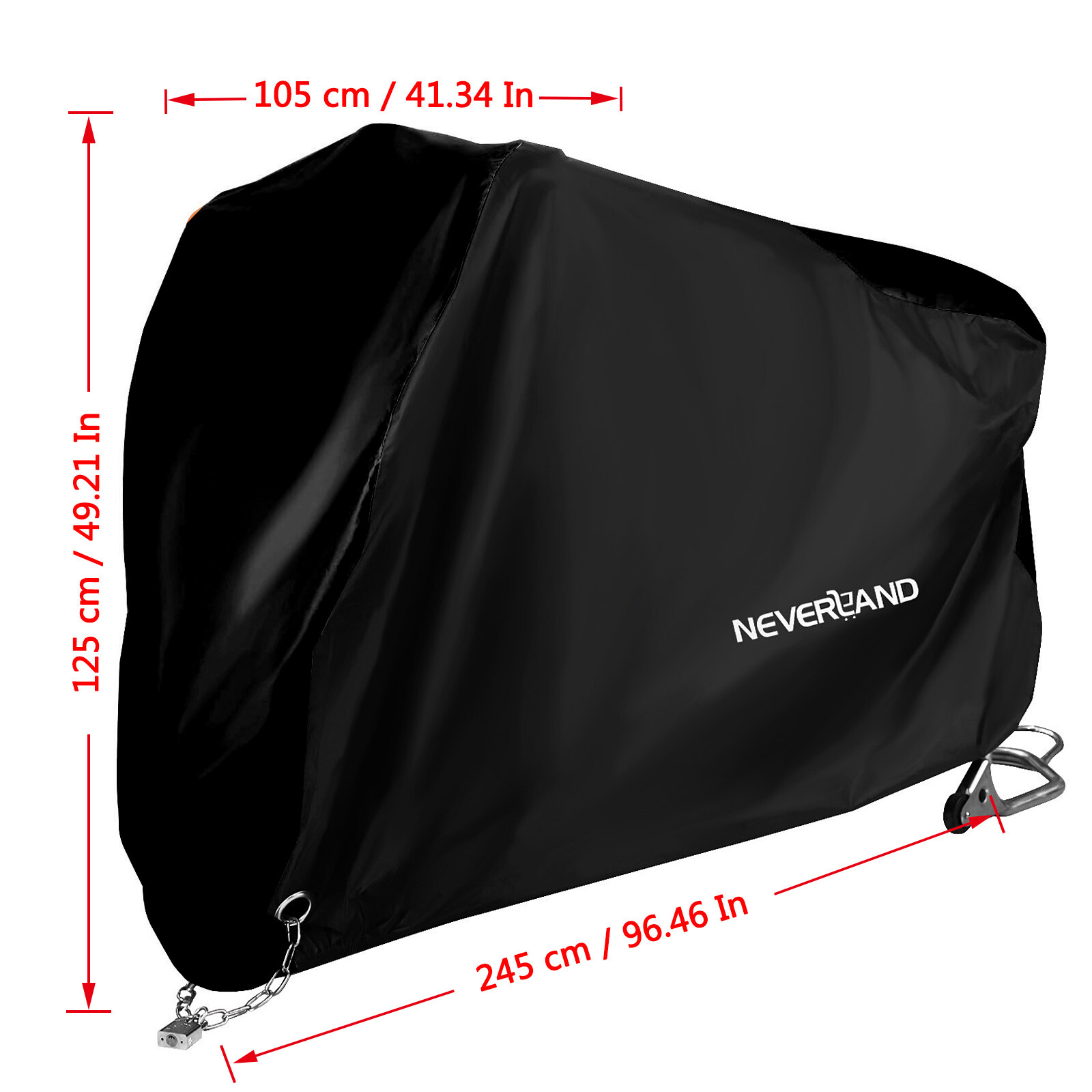 NEVERLAND XL Motorcycle Cover Waterproof Heavy Duty Storage Outdoor Protector