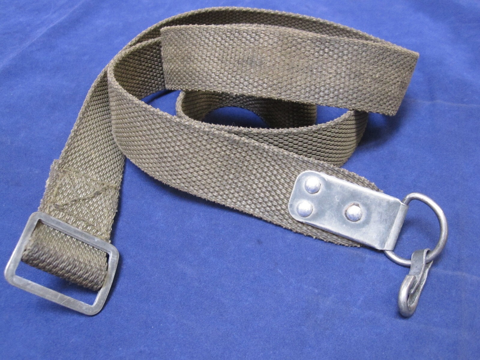 Polish Military Rifle Sling OD Green Nylon Web Used No Keeper
