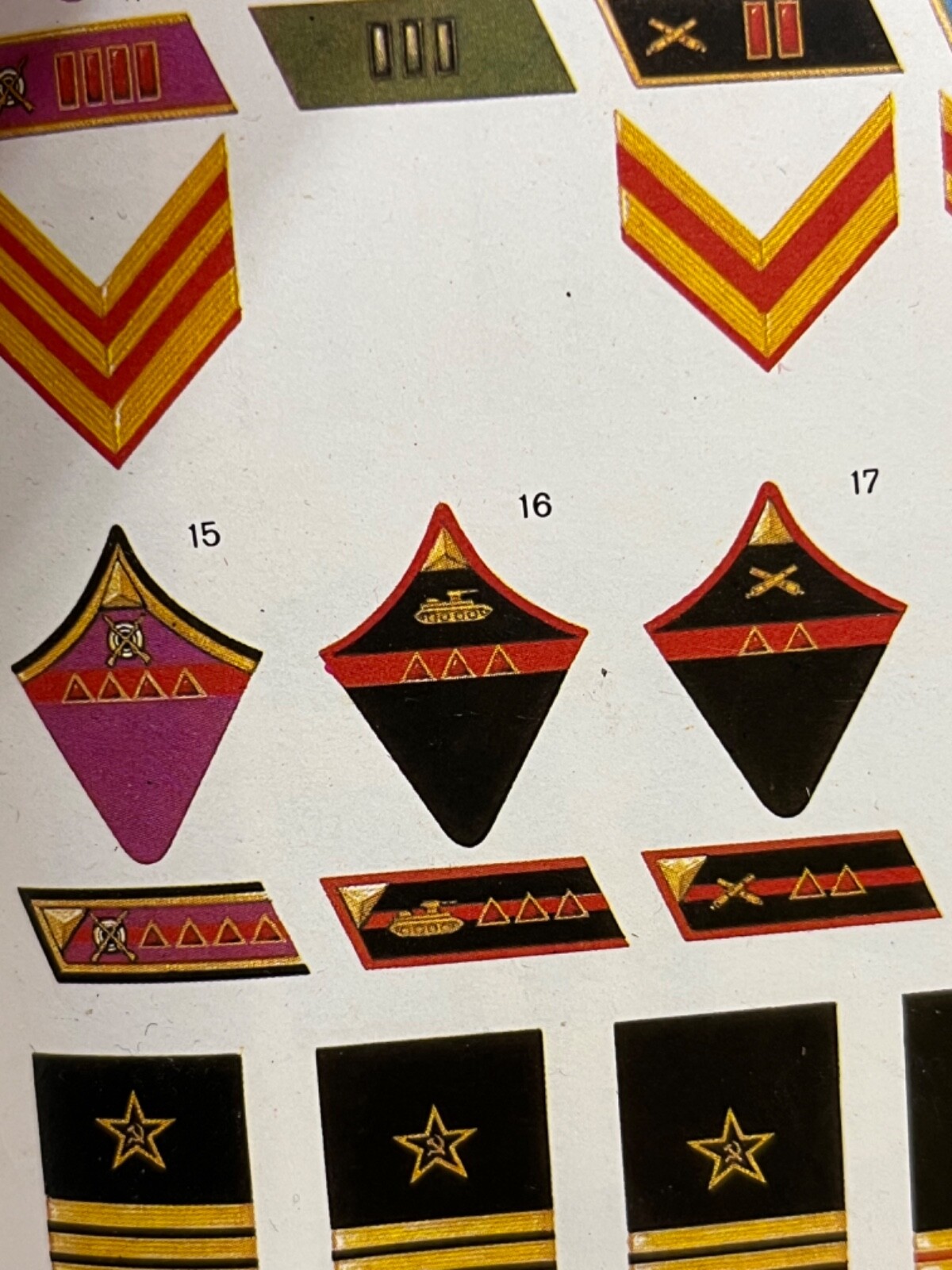 ww2 Soviet Russian corner collar tab obr40 triangles