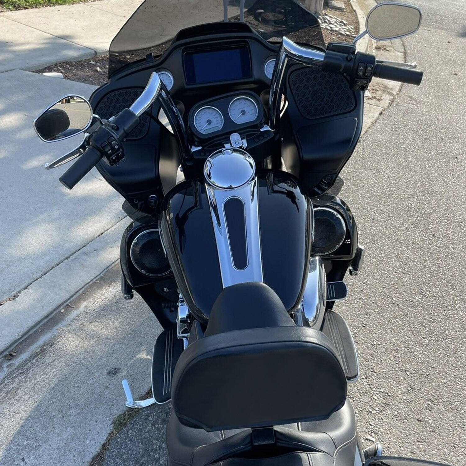 6.5" Speaker Box Pod Lower Vented Leg Fairing W/Grills For Harley Touring 14-24