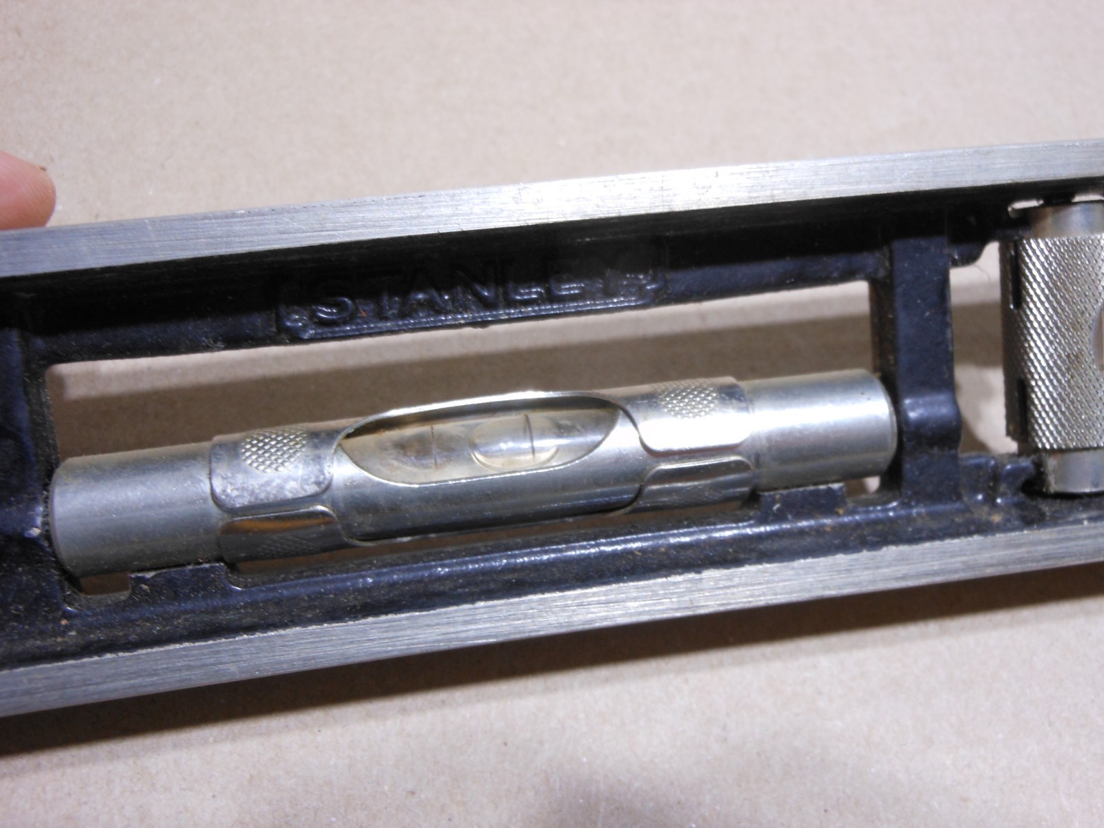 Vintage Stanley 36G 9" Cast Iron Level 3 Vial