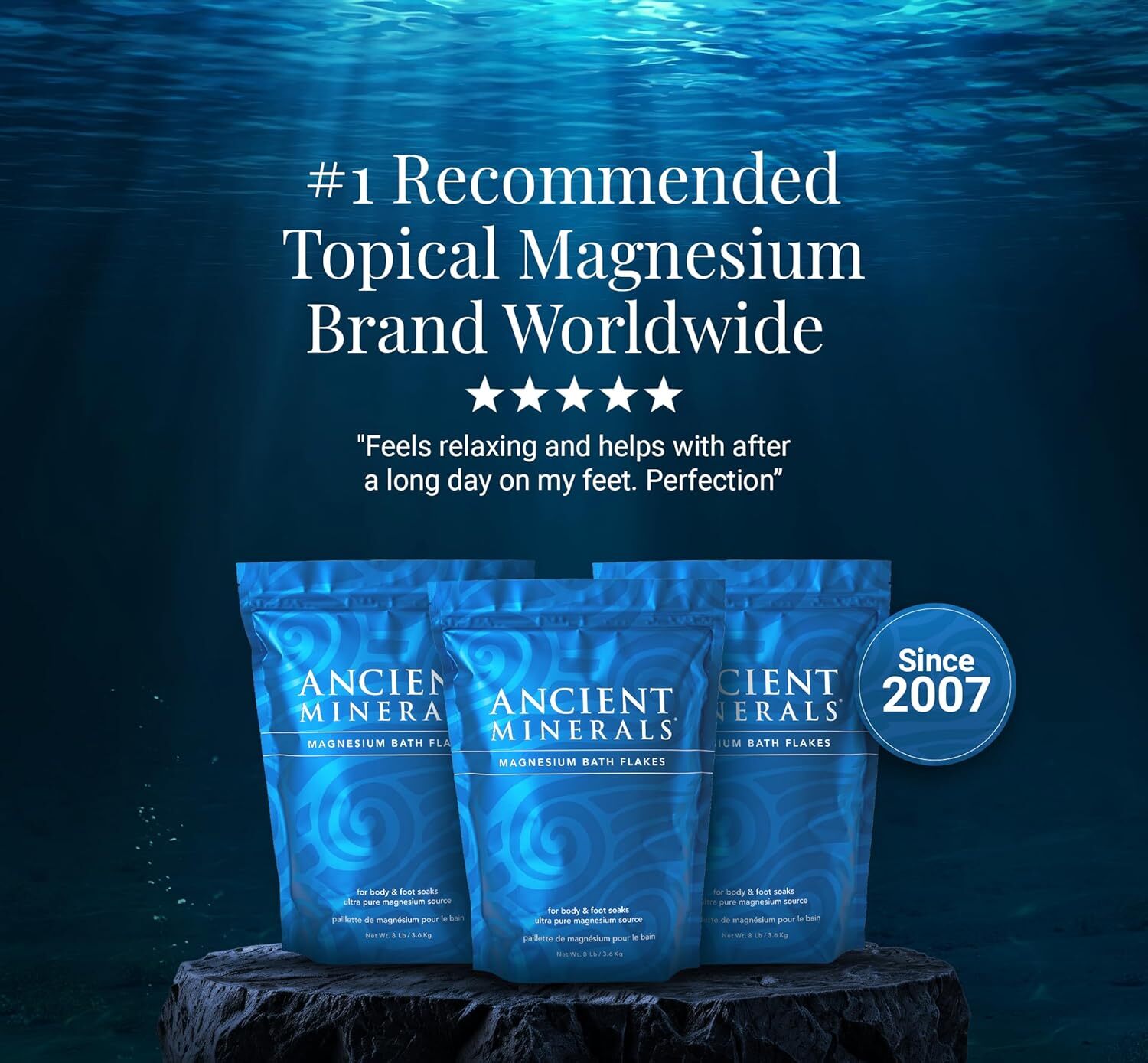 Magnesium Bath Flakes of Pure Genuine Zechstein Chloride - Resealable Magnesium