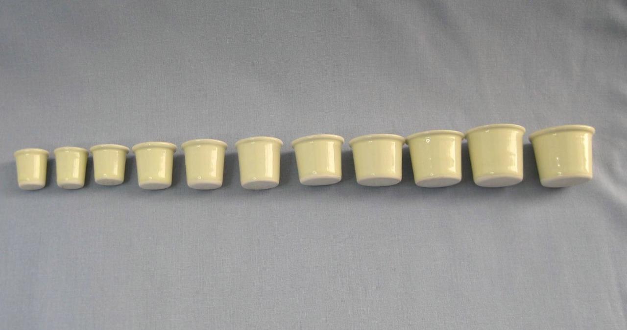 5 Black China Inkwell inserts Porcelain inkpot liners Choose Any 5 From 11 sizes