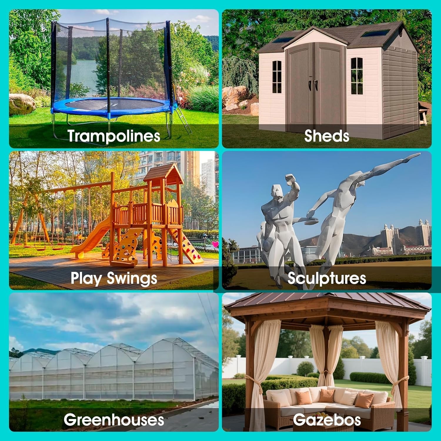 27" Ground Anchors Heavy Duty Shed Anchors Kit, Mobile Home Anchor with 3/16" Ga