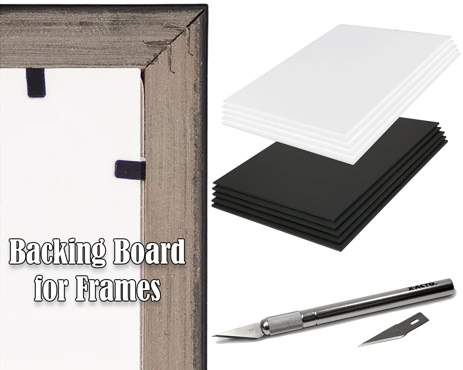 3/16" Black Foam Core Boards 11x14 16x20 20x30 24x36 30x40 32x40 Poster Backing