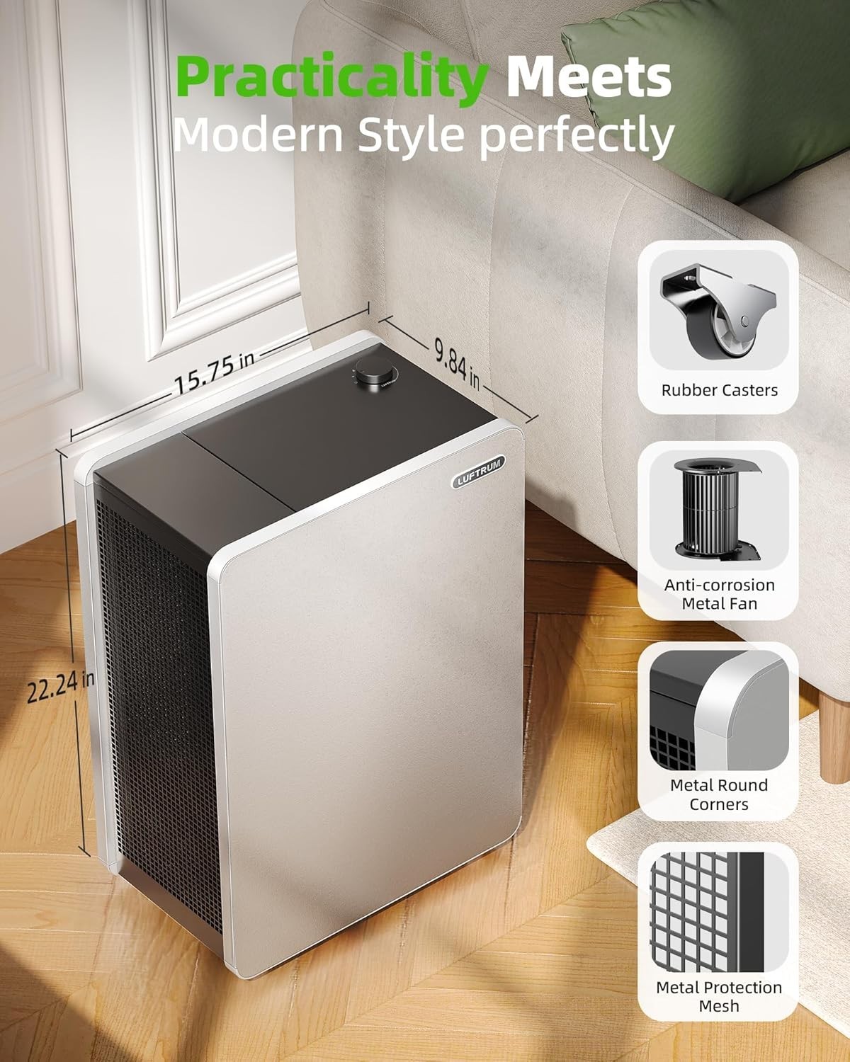 Luftrum AC400 Air Purifiers for Home Large Room up to 3522 Sq Ft