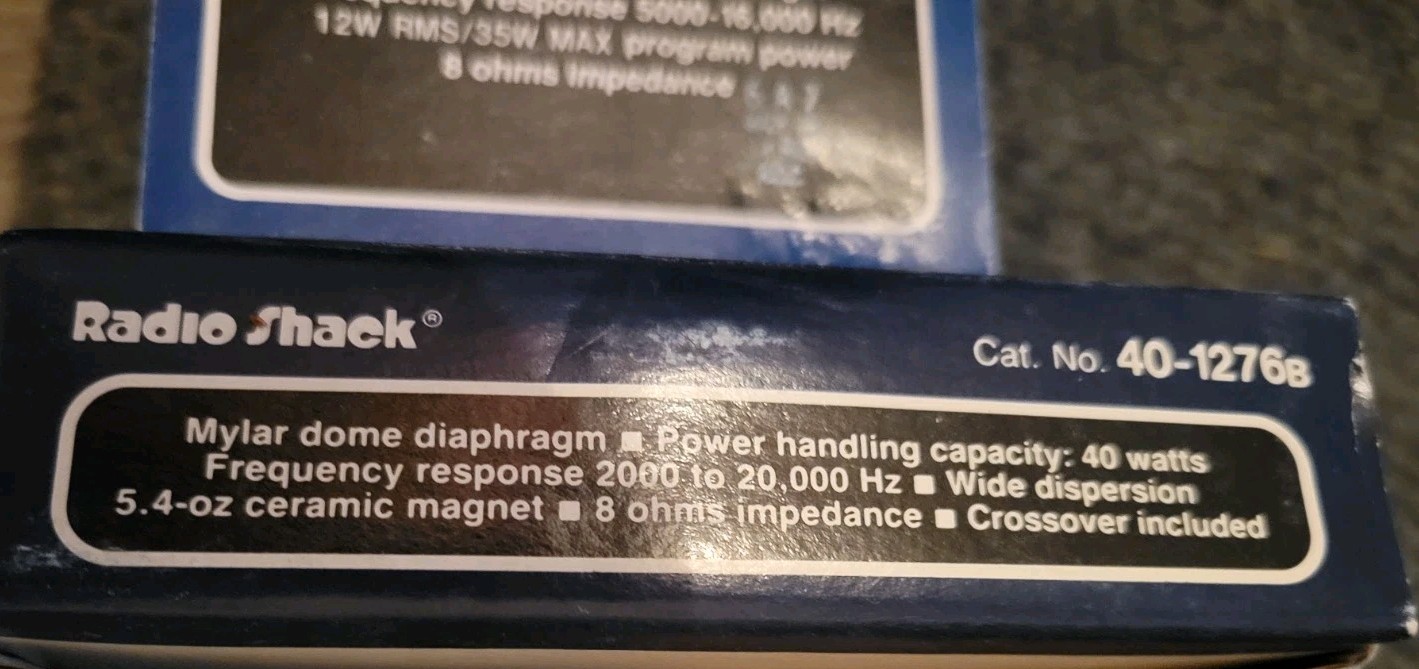 Lot NOS Radio Shack Radial Horn Tweeter High Efficiency Tweeter Horn Super Dome