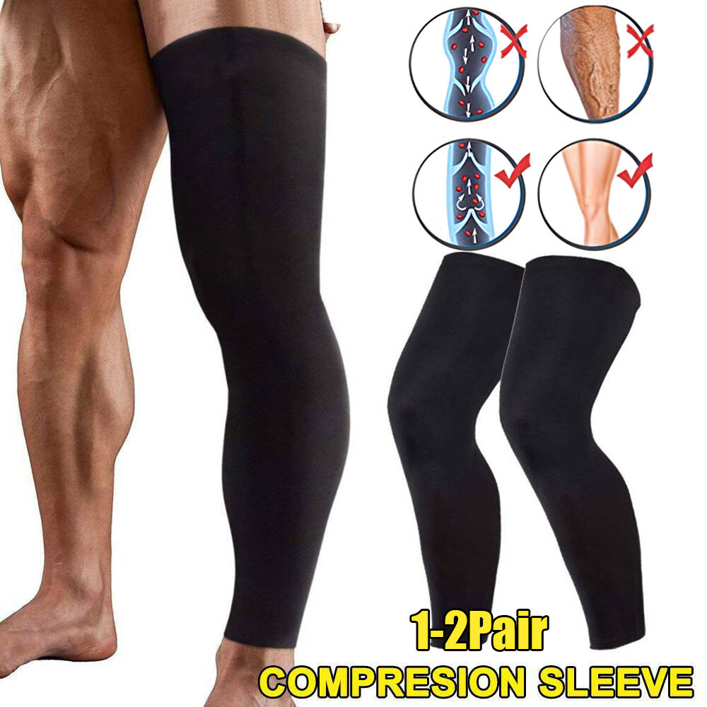 Compression Thigh Sleeve Leg Pain Relief Socks Knee High Brace Support Men Women