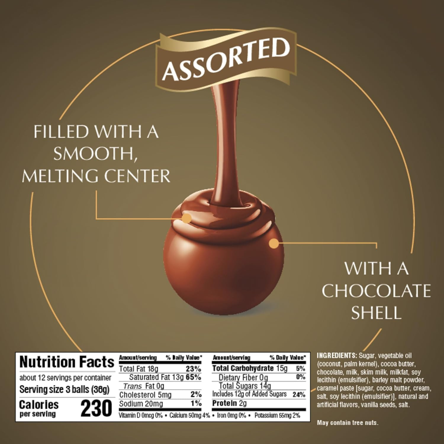 Lindt LINDOR Assorted Chocolate Candy Truffles, Chocolate with Smooth, Melting T