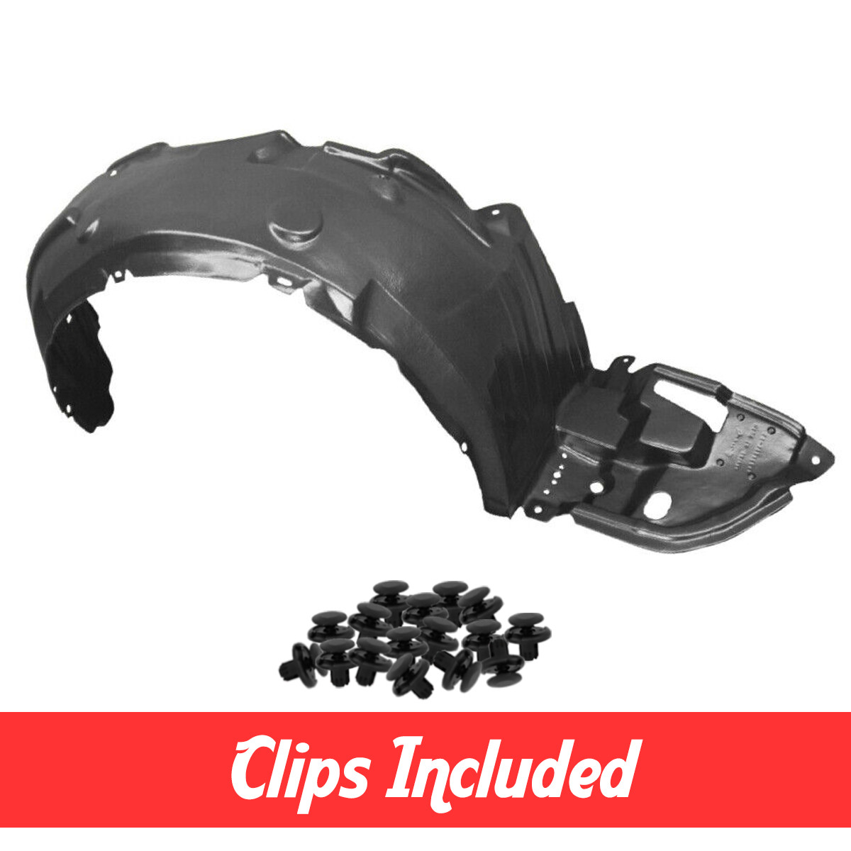 Front Passenger Fender Liner w/ Clips For 2009-2010 Toyota Corolla TO1249149