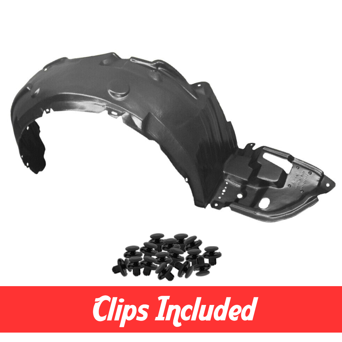 Front Passenger Fender Liner w/ Clips For 2009-2010 Toyota Corolla TO1249149