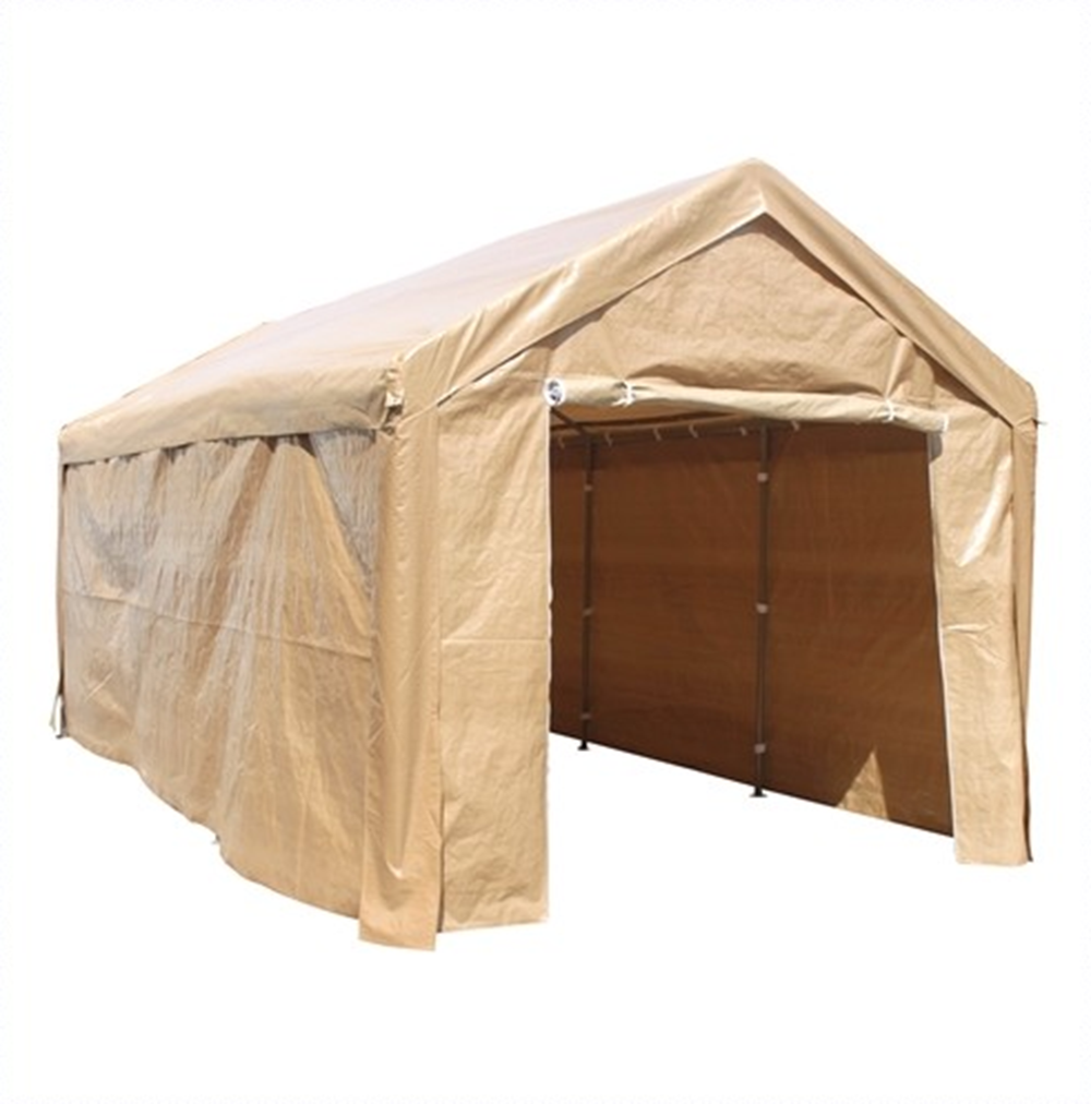 10x20 canopy tarp set (5)pc Beige paneling and top set Valanced tarp Kit Carport