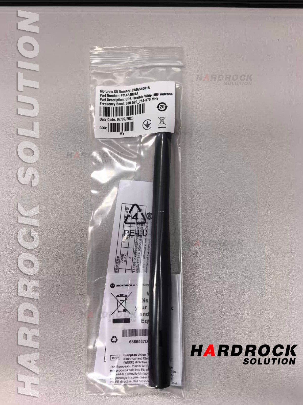 Motorola OEM Whip UHF/7-800/GPS Antenna(380-520MHz)PMAS4001A,For APX7000/APX8000