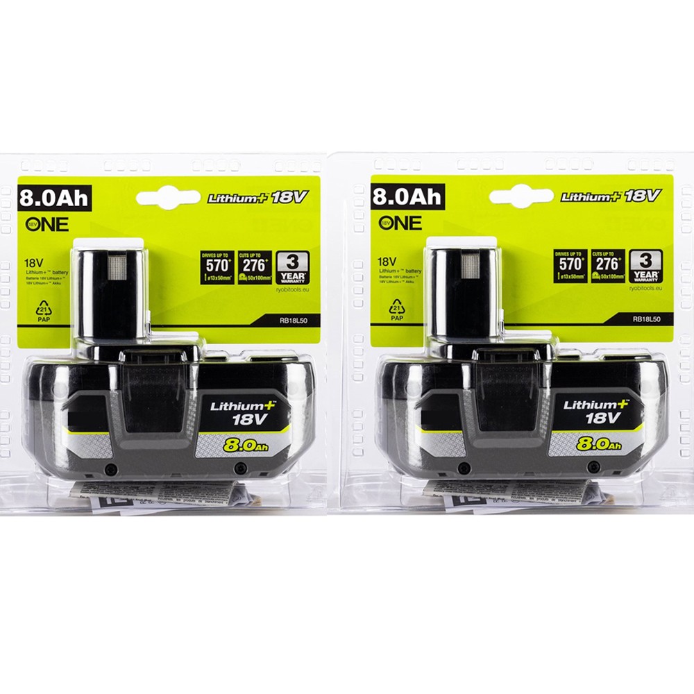 2PACK For RYOBI 18V 8.0Ah P108 High Capacity Battery 18Volt Lithium-Ion One Plus