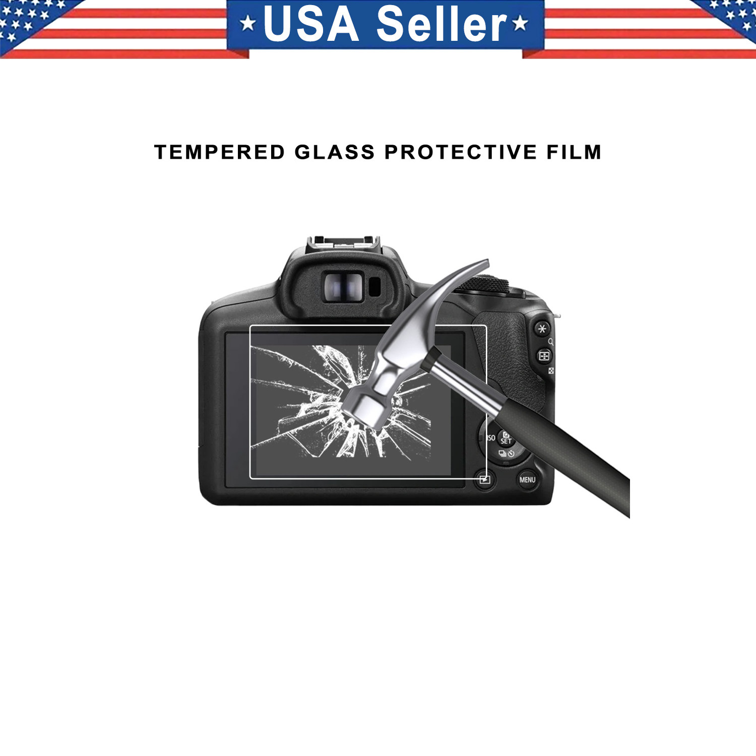 2PK Tempered Glass Protector For Canon EOS R100 Rebel T7 T6 T5 RP/2000D