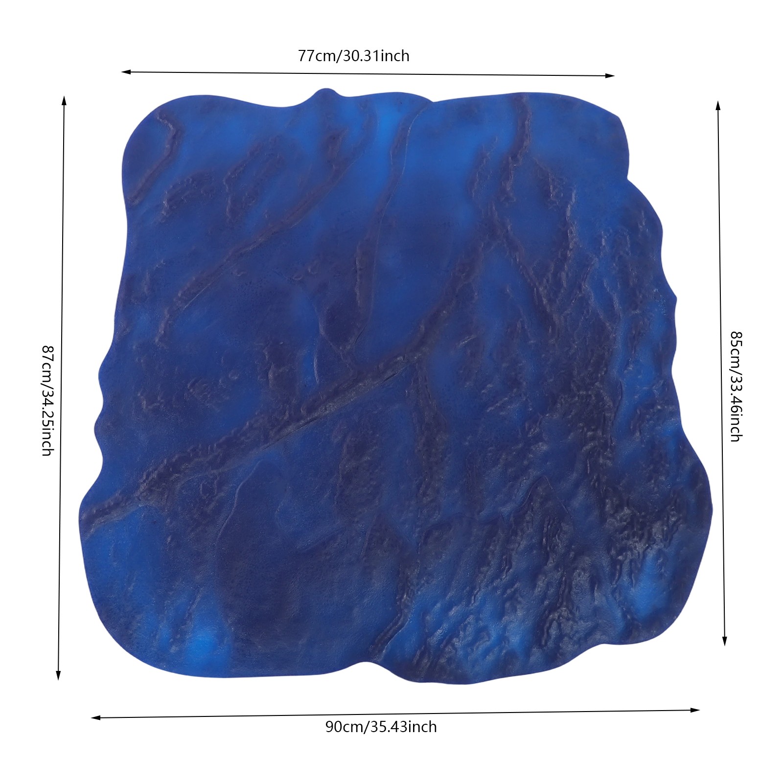 36" X 36" Slate Stone Texture Decorative Concrete Cement Stamps Mats Blue