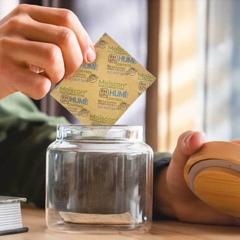 62% RH 8 Gram 2-Way Humidity Control Packs for Storing 1 oz Individually Wrapped