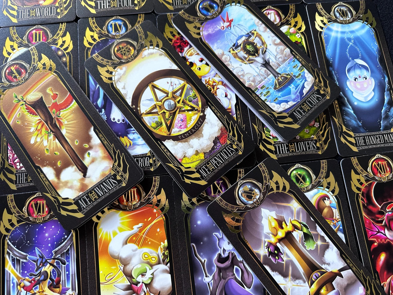 Pokemon (pocket monster) 78 tarot card deck - gold foiled - Poke Box
