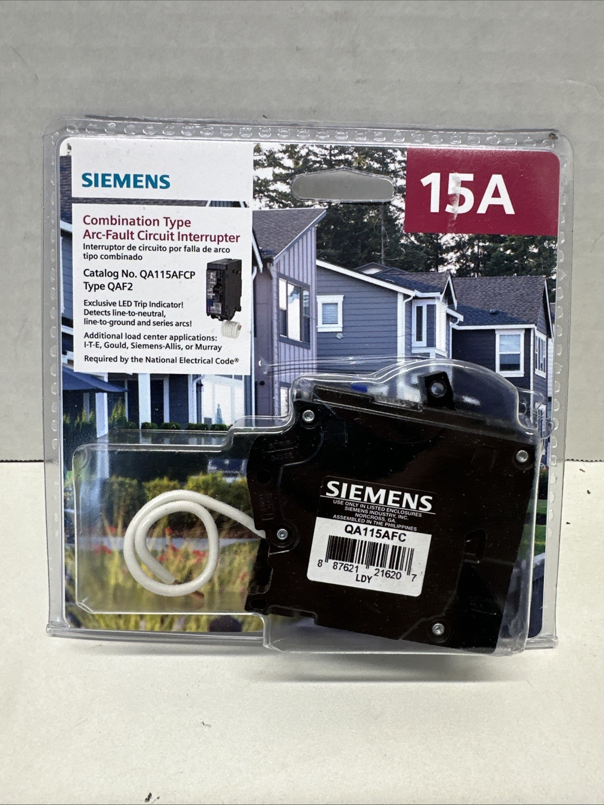 Siemens QA115AFCP Switch- Black 15 Amp.