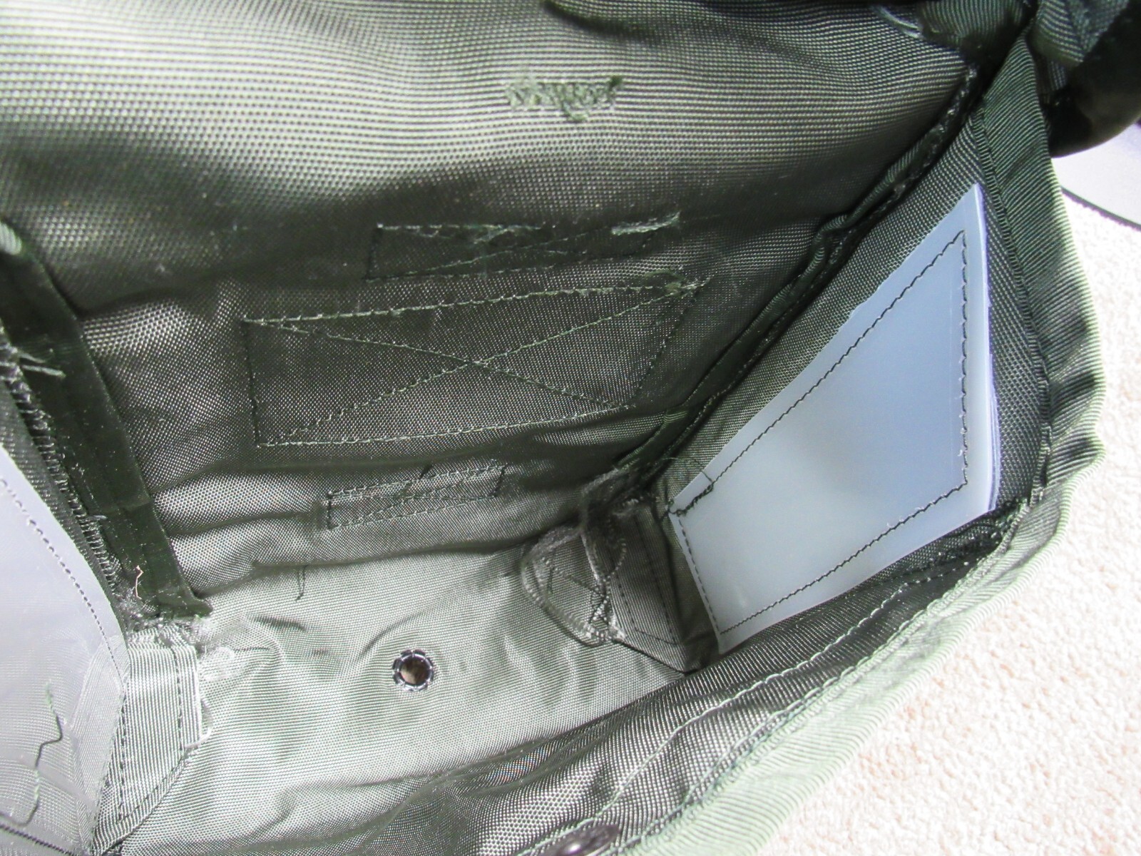 US Gunner Pouch Case w/ Alice Clips Old School OD Nylon 200 rd New Old Stock