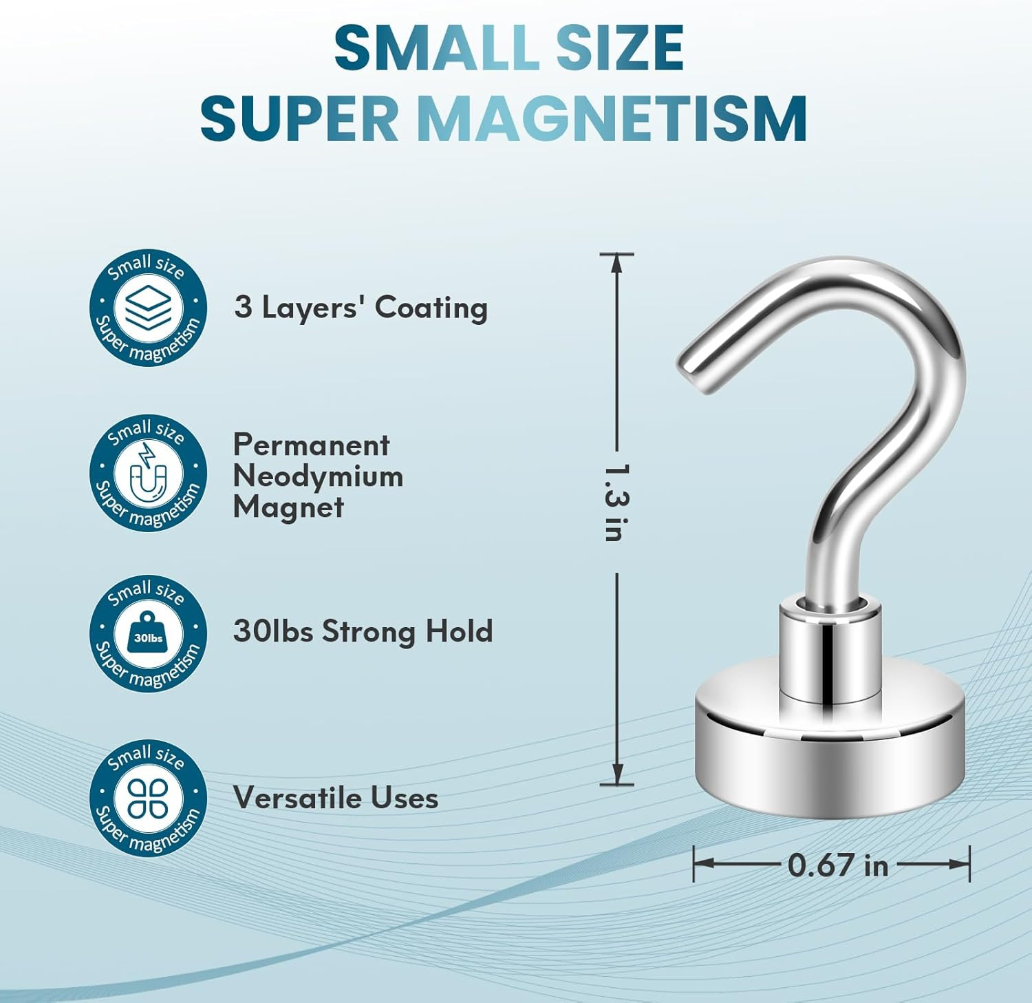 Magnetic Hooks, Cruise Ship Essentials, 30Lb+ Heavy Duty Magnetic Hooks for Crui