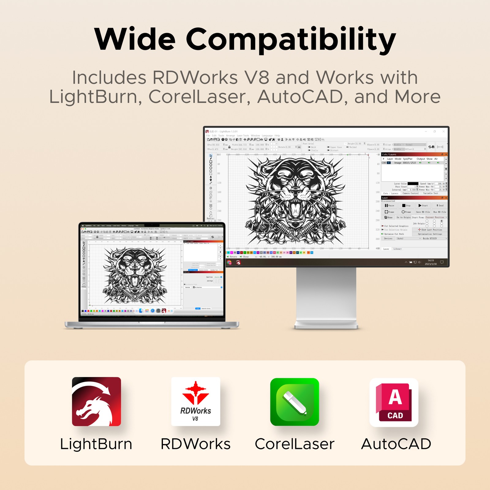 Secondhand Polar 12×20 55W CO2 Laser Cutter Engraver Engraving Cutting Machine