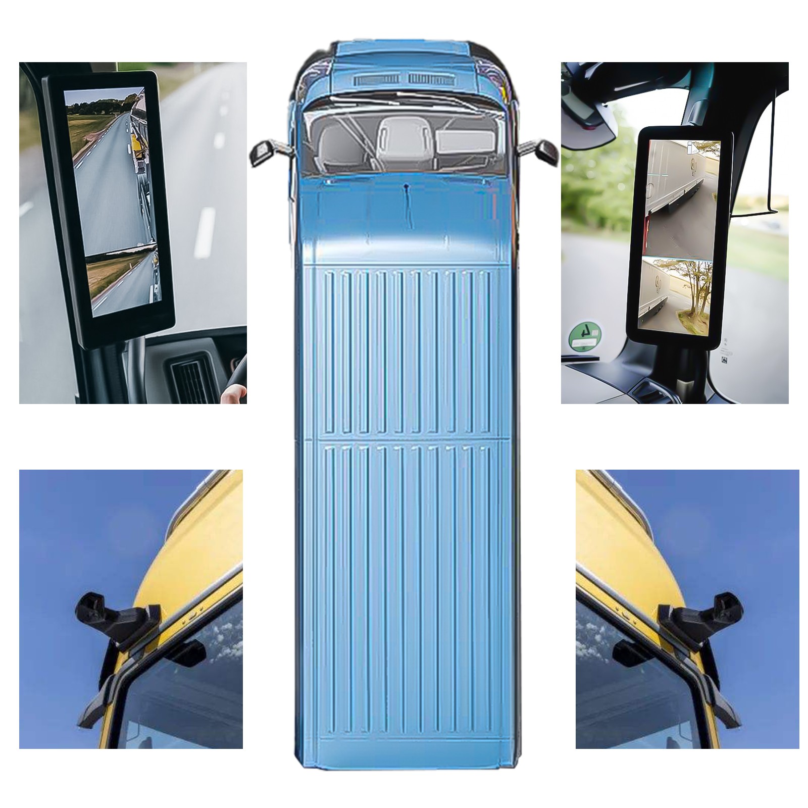 2ch 10.36" Monitor R L Side Electronic Rear View Mirror Camera truck/trailer/bus