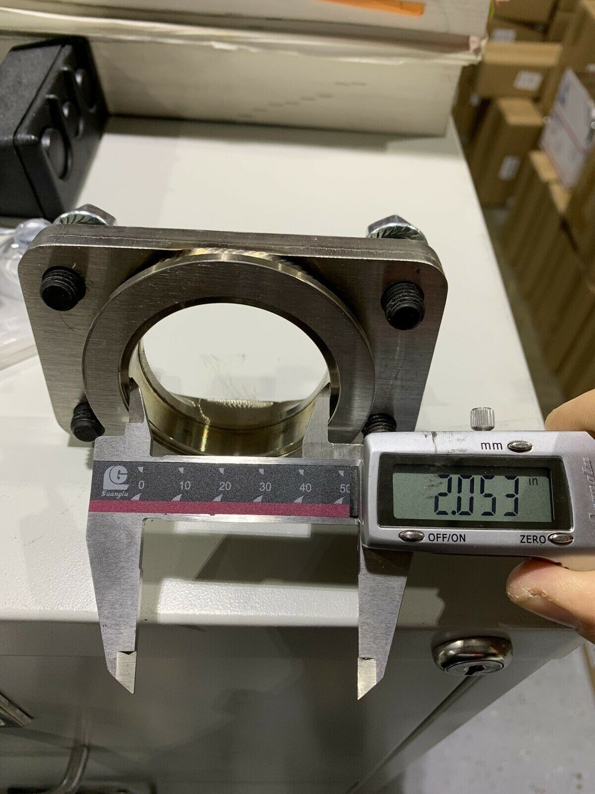 All Out Fab Precision v-band to T3 style flange adapter