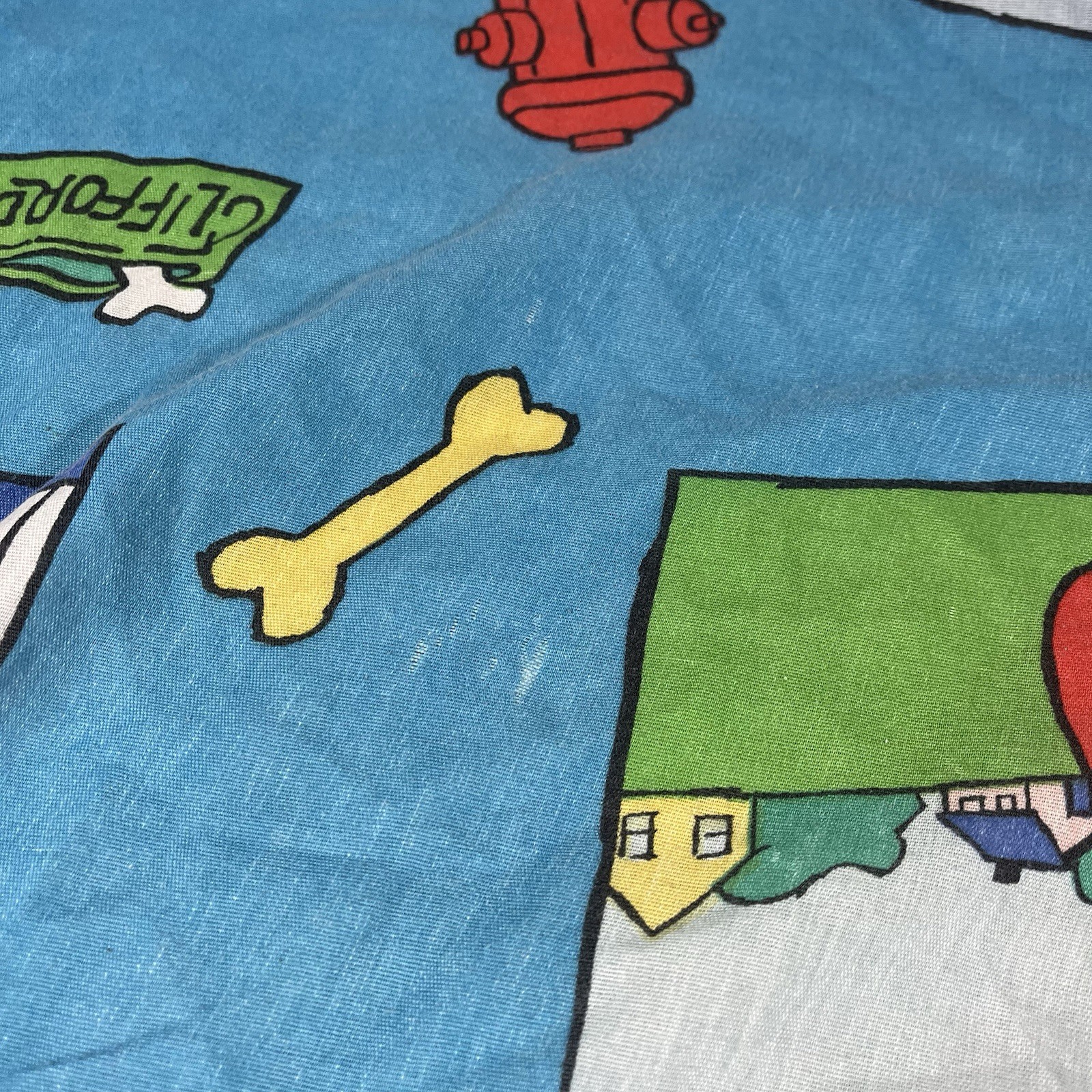 Vintage Clifford Big Red Dog Sheet Toddler Fitted Dan River 2001 Scholastic S1