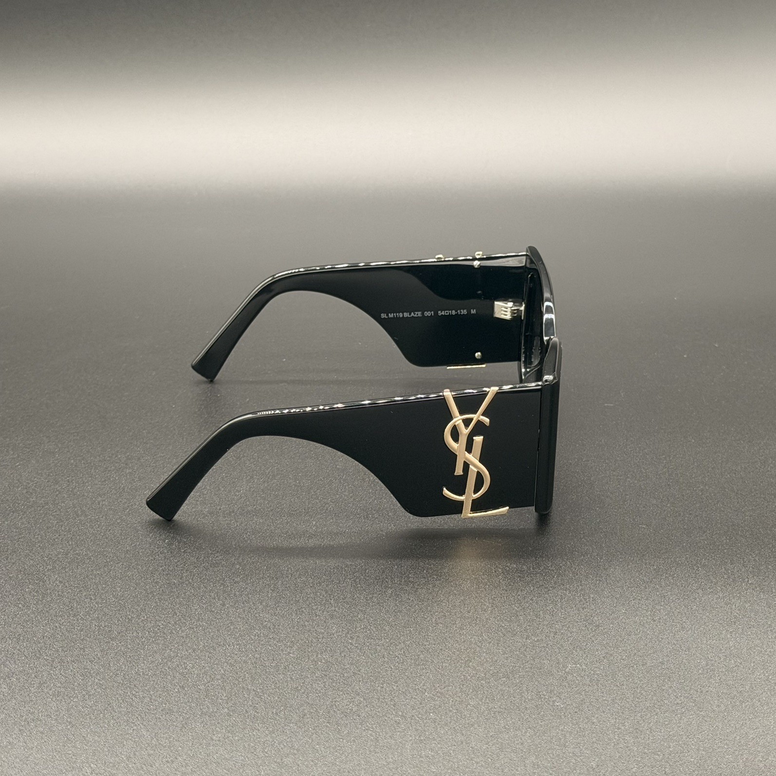 Saint Laurent SL M119 Blaze Oversized Black Sunglasses 54mm - Ships Today