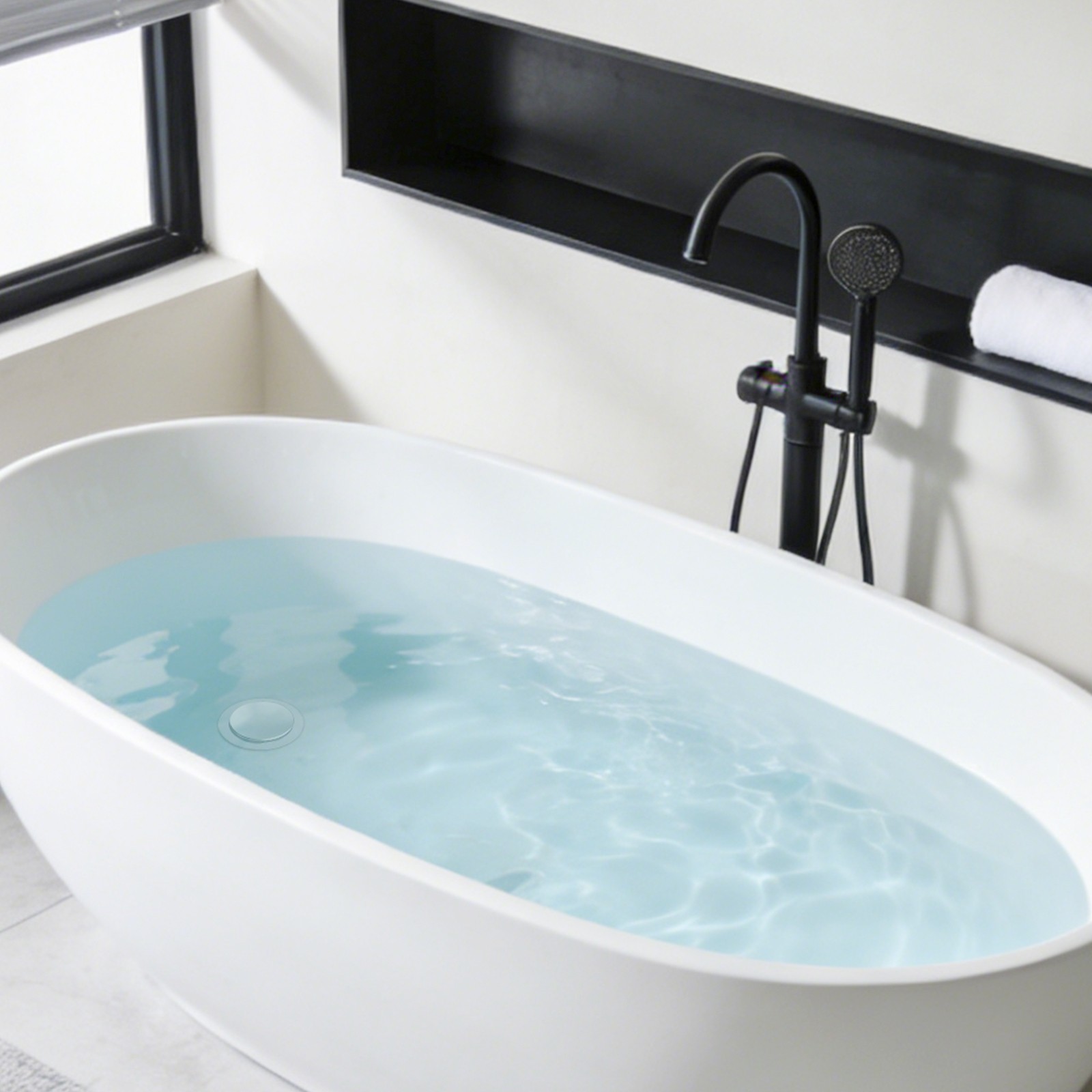 Universal Pop Up Tub Stopper, Bathtub Drain Hair Catcher Removable Filter Basket