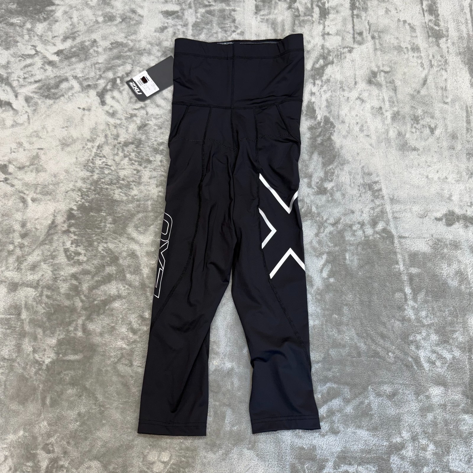 2XU Pre-Natal Sport Compression 3/4 tights womens XS black/Silver WA3596B NWT