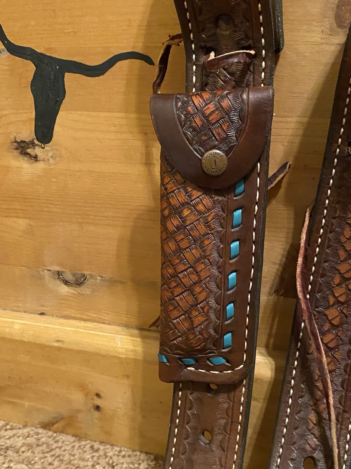 Double J Saddlery Western Saddle Back Billets + Flank Cinch BuckstitchHolder USA