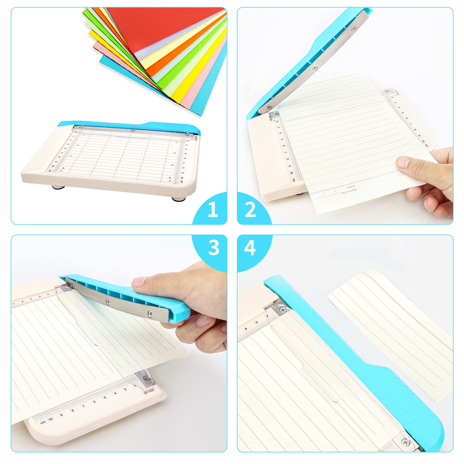 6" Mini Safe Photo Paper Cutter Portable Nonslip Guillotine Trimmer Journal Card