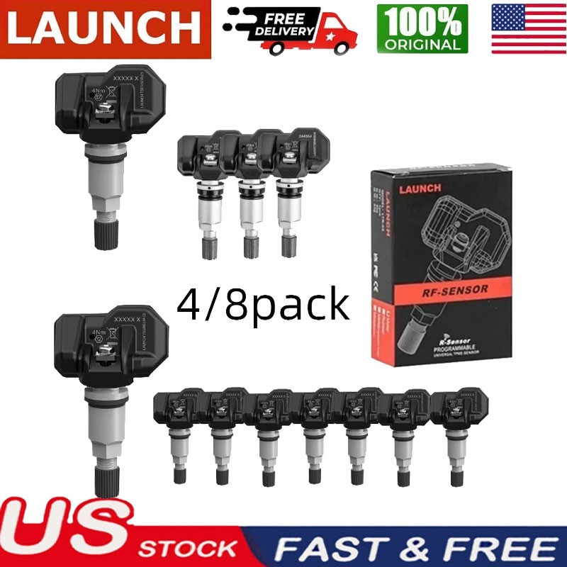4/8x LAUNCH 315MHz & 433MHz Programmable TPMS Universal Tire Pressure Sensor*^#!