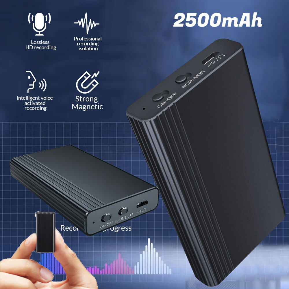 500hr Hidden Voice Activated Recorder Digital Audio Recording Device Dictaphone